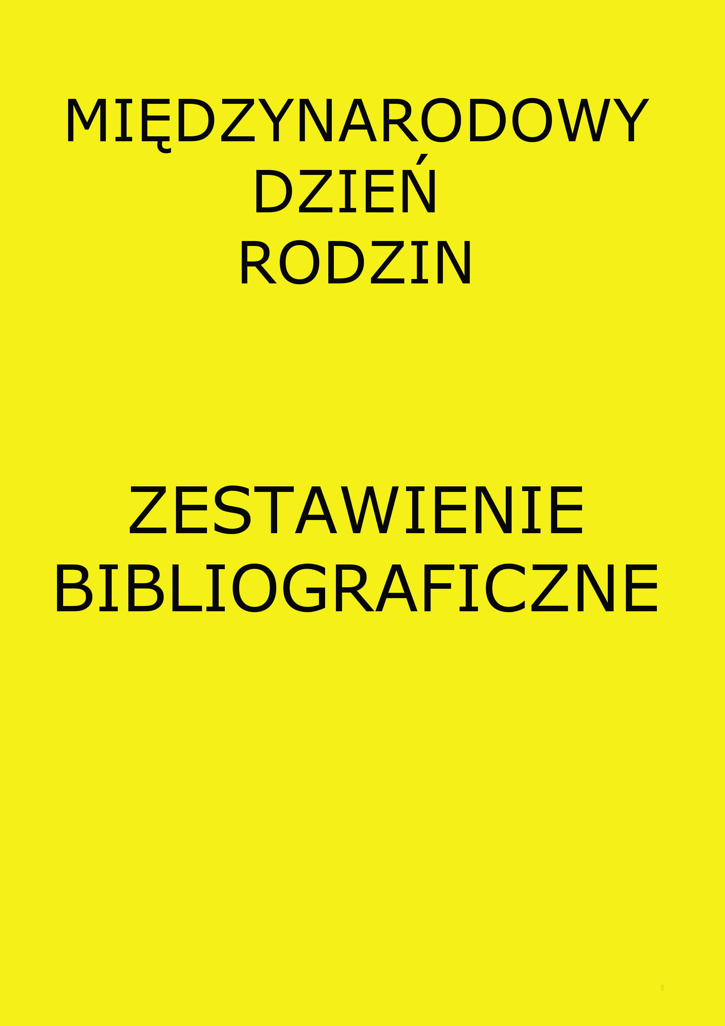 Międzynarodowy dzień rodzin