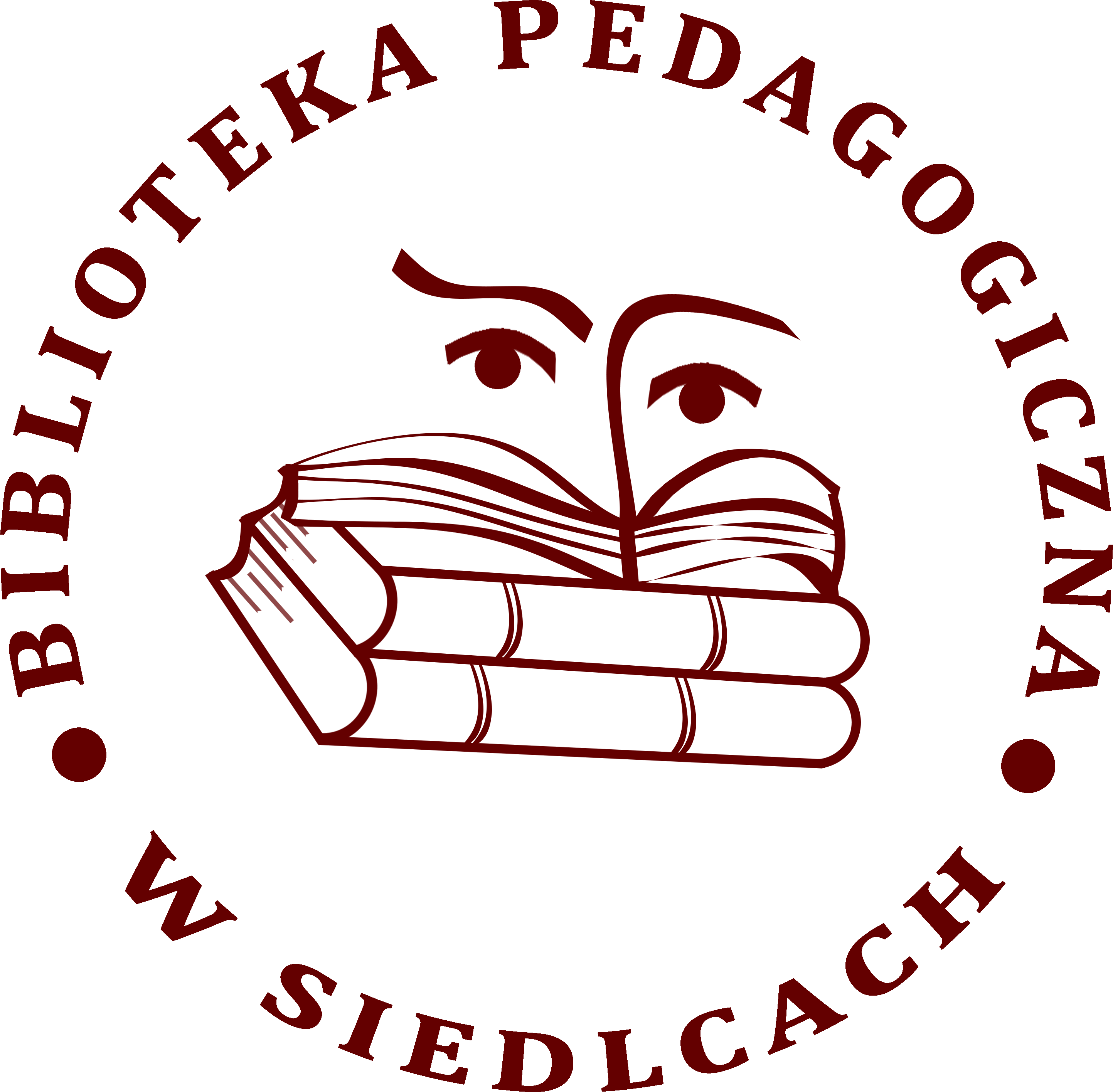 Logo biblioteki Pedagogicznej w Siedlcach, wersja z białym tłem