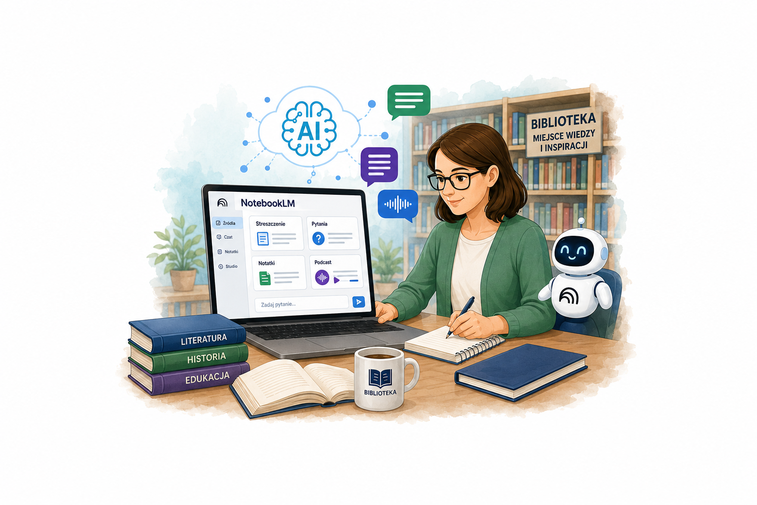 Wykorzystanie AI w bibliotece